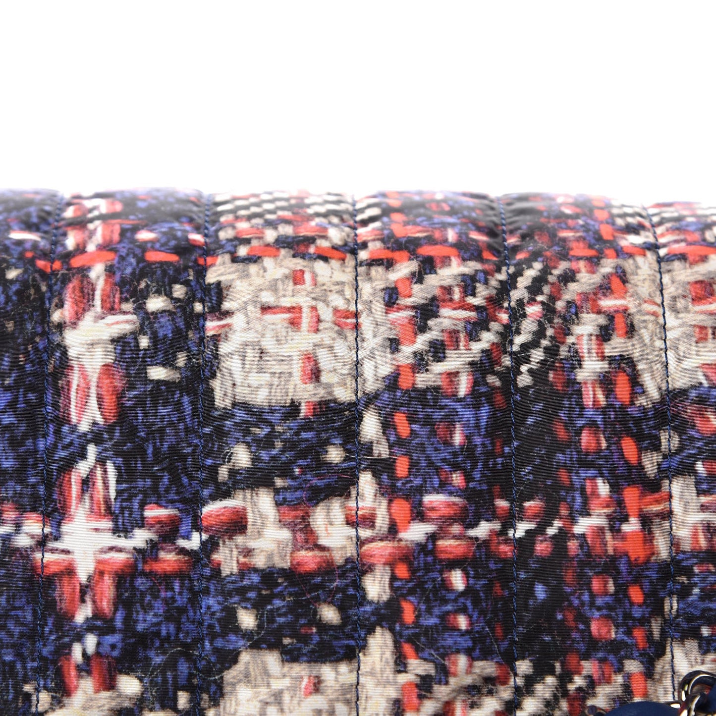 Nylon Tweed Printed Maxi Flap Multicolor