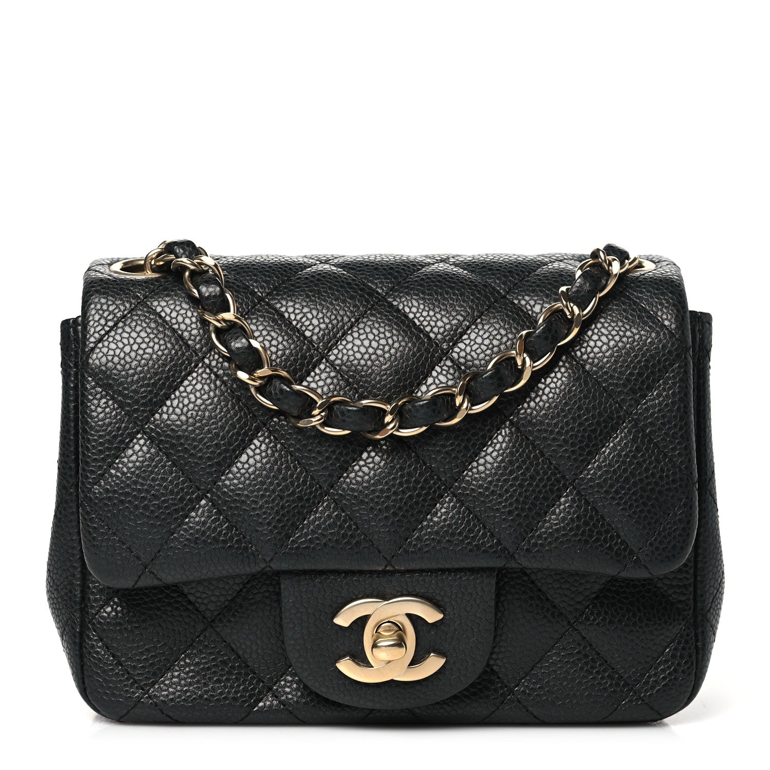 Chanel Caviar Quilted Mini Square Flap Dark Grey 1 of 10
