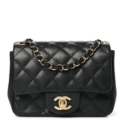 Chanel Caviar Quilted Mini Square Flap Dark Grey 1 of 10