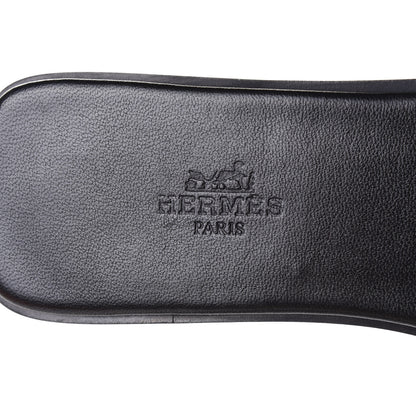 Hermes Calfskin View Sandals 37.5 Black 8 of 10
