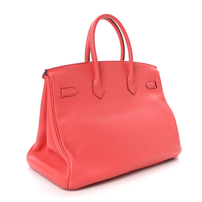 Hermes Taurillon Clemence Birkin 35 Bougainvillea 3 of 10