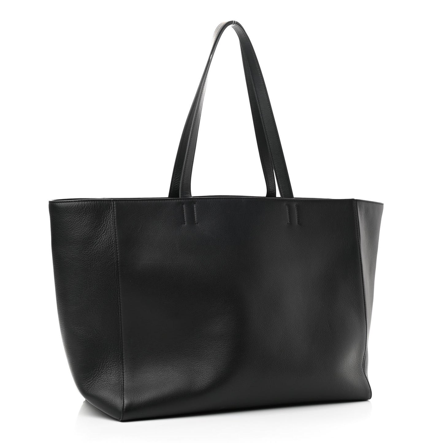 Smooth Calfskin Everyday East West Tote Bag Grey Black White
