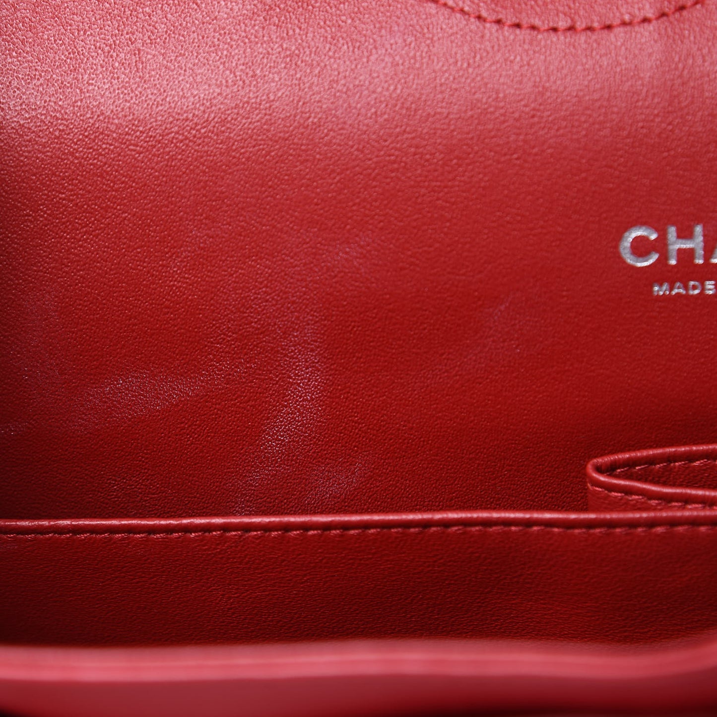 Patent Quilted Maxi Double Flap Red