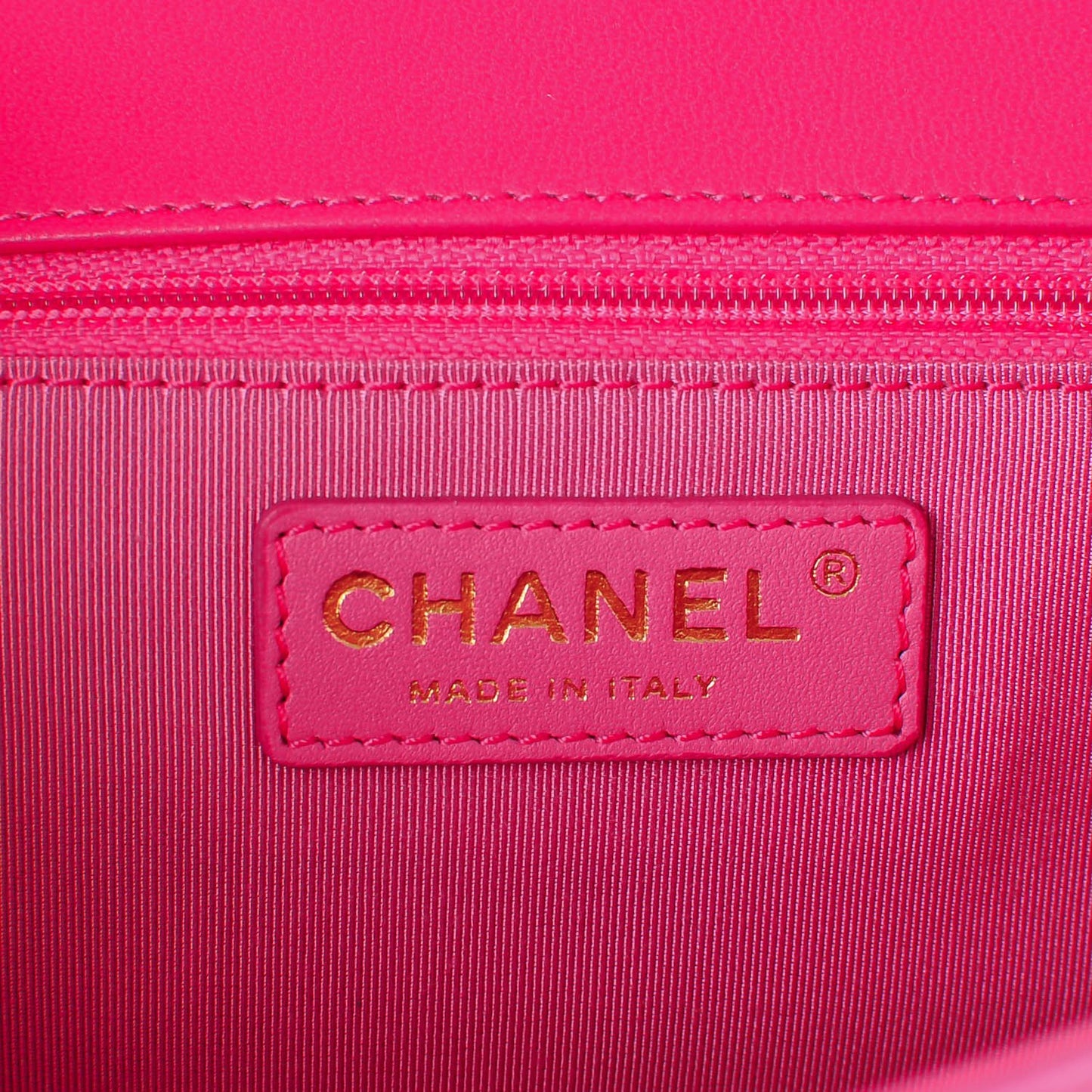 Lambskin Quilted Jumbo Mademoiselle Chic Flap Fuchsia
