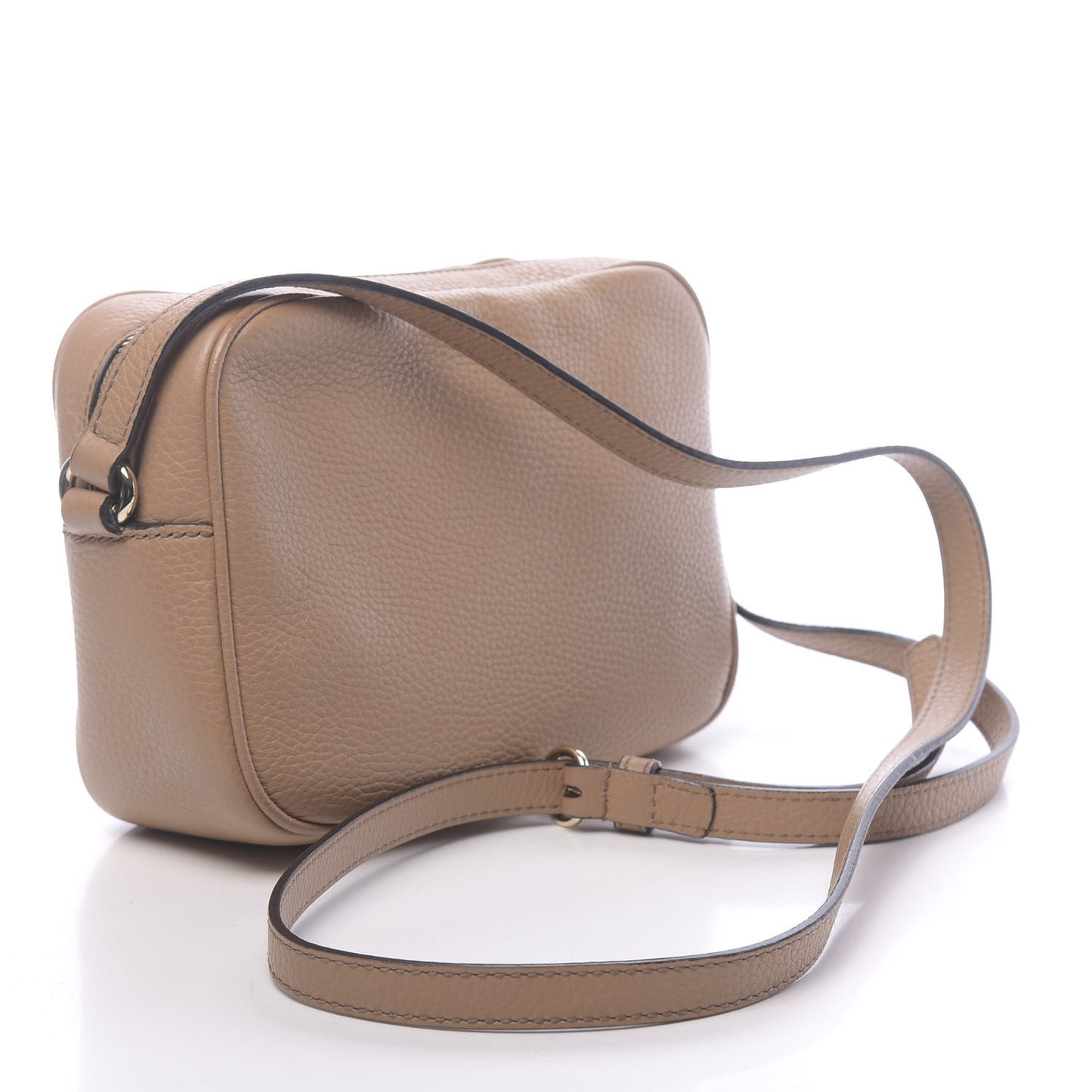 Pebbled Calfskin Small Soho Disco Bag Rose Beige