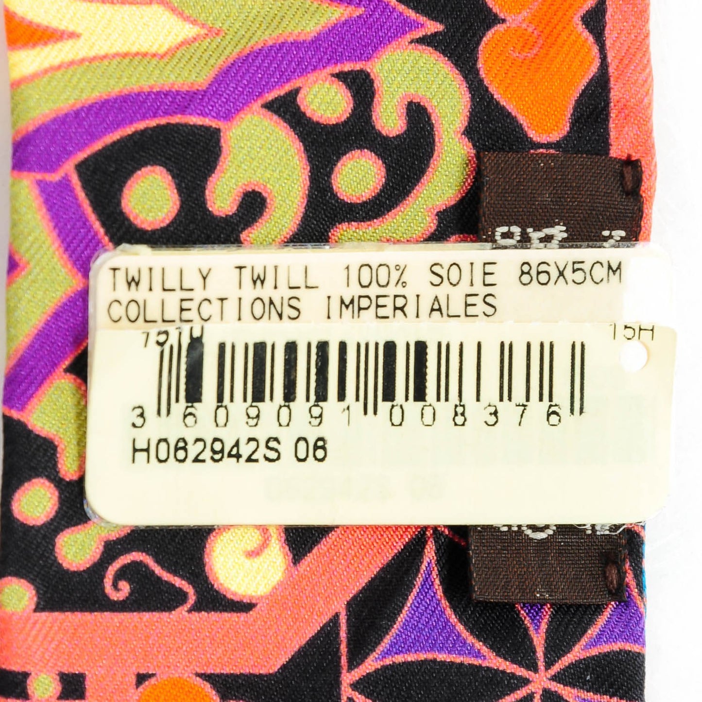 Silk Collections Imperiales Twilly Orange Fuchsia Black