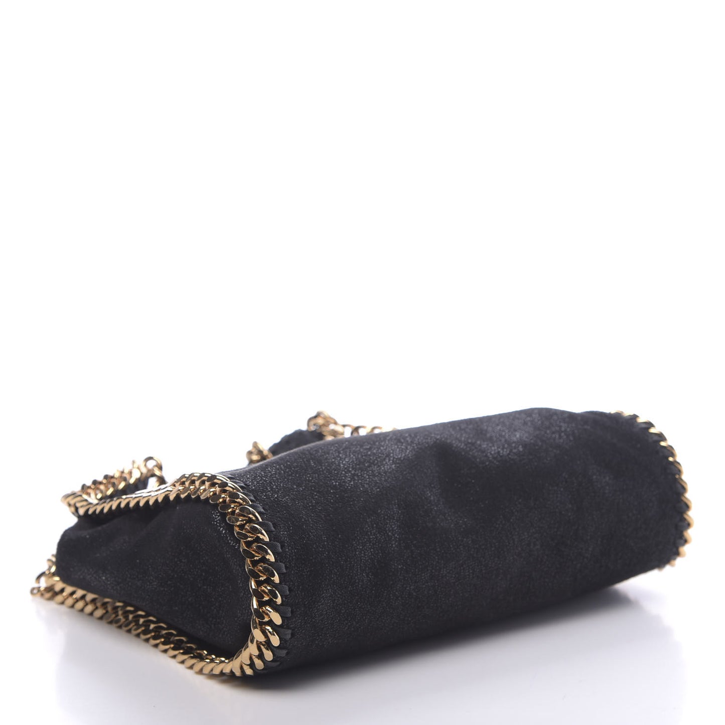 Shaggy Deer Mini Falabella Fold Over Tote Black