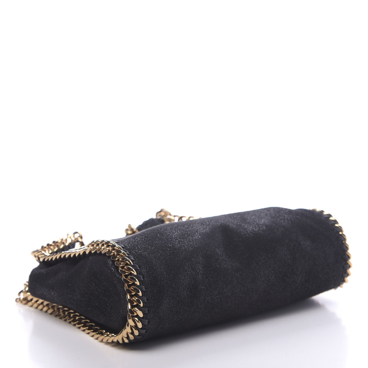 Stella McCartney Shaggy Deer Mini Falabella Fold Over Tote Black 4 of 9