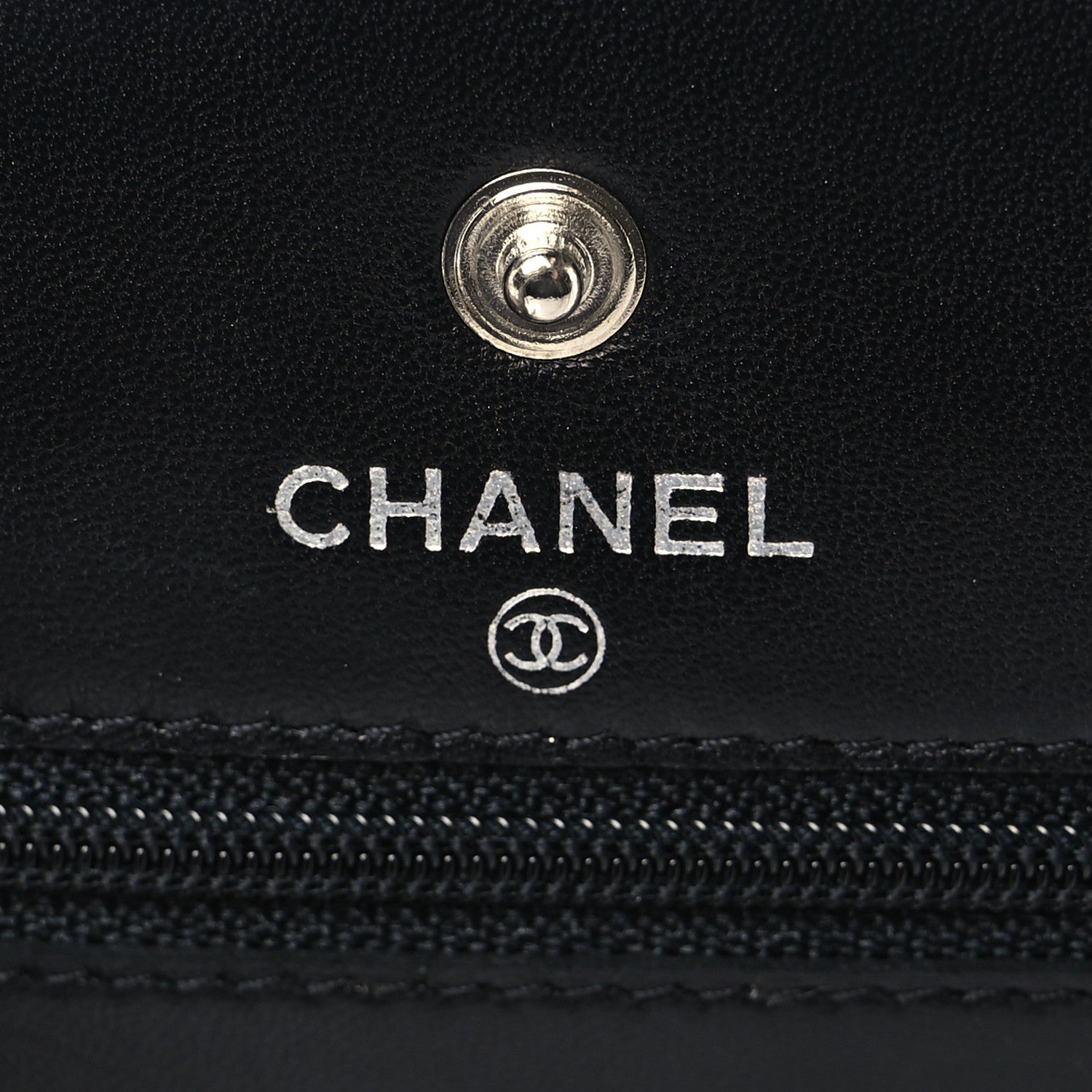 Chanel Caviar Timeless CC Wallet On Chain WOC Black 6 of 9