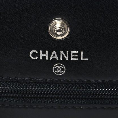 Chanel Caviar Timeless CC Wallet On Chain WOC Black 6 of 9