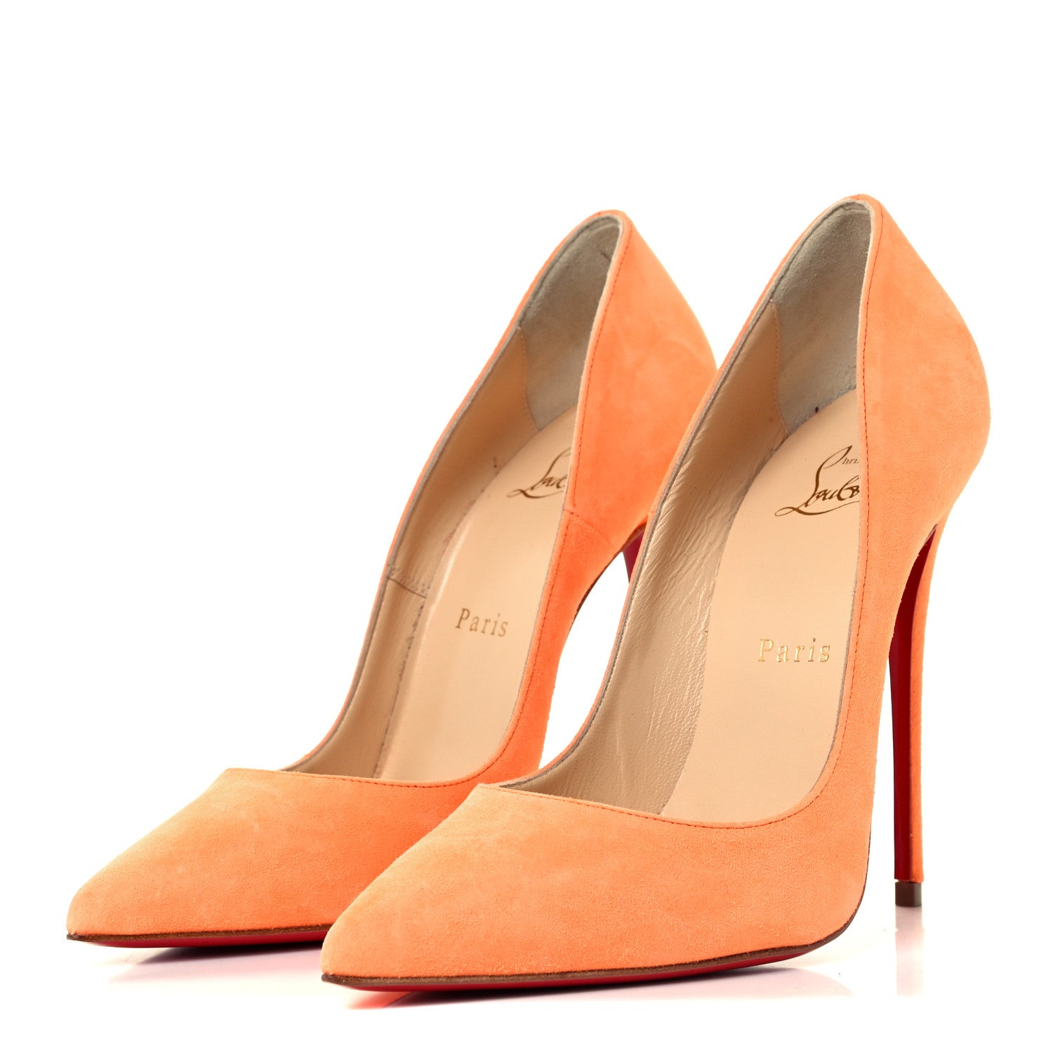 Christian Louboutin Suede So Kate 120 Pumps 37.5 Sunset 2 of 11