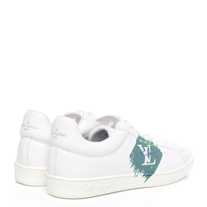 Louis Vuitton Calfskin Luxembourg Sneakers 7 White Green 4 of 8