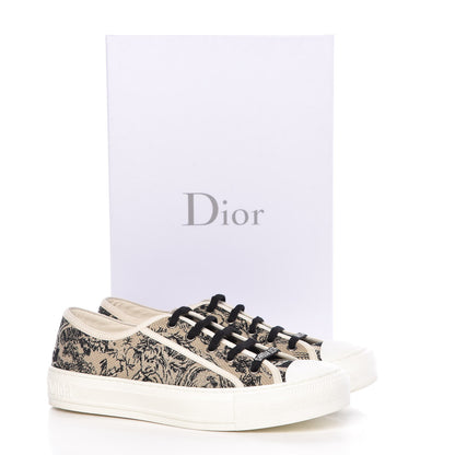 Christian Dior Canvas Toile De Jouy Embroidered Womens Walk'N'Dior Low Top Sneakers 39 Black 8 of 8