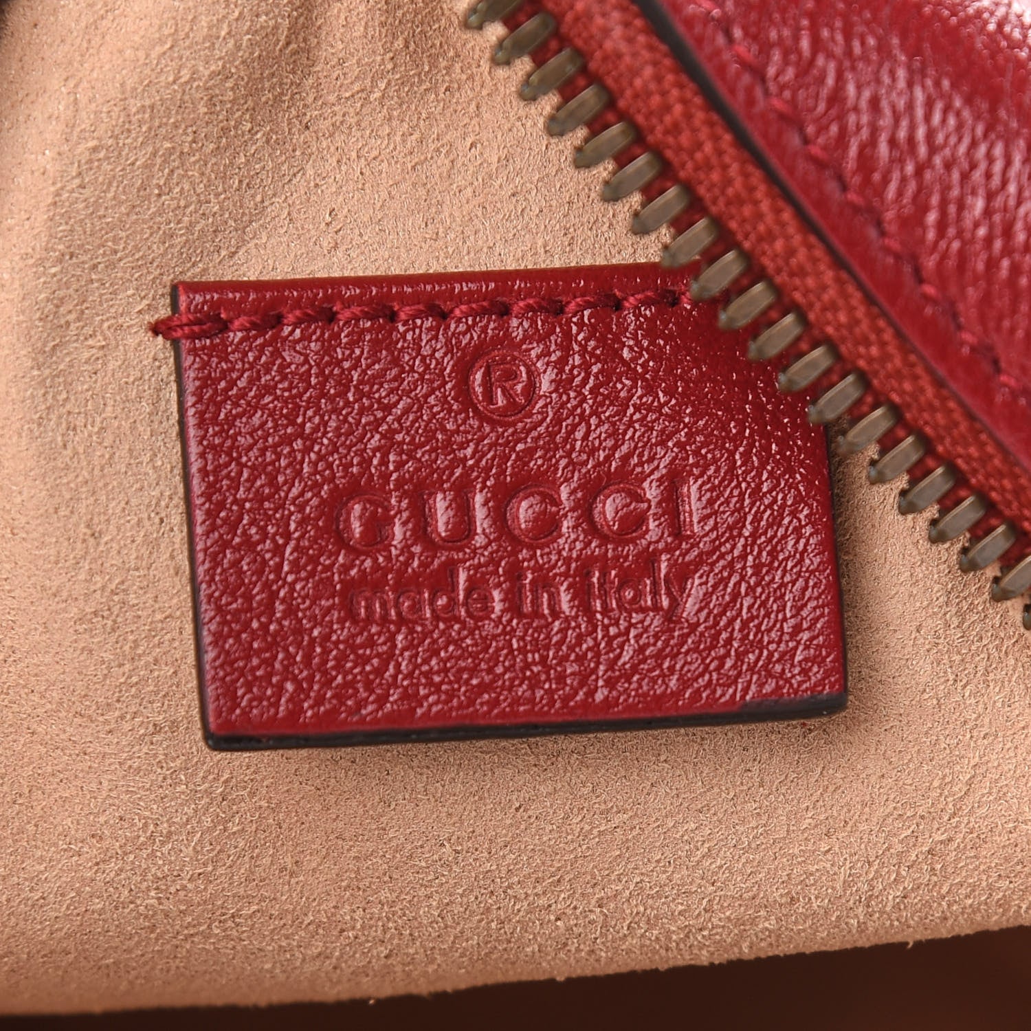 Gucci Glazed Calfskin Matelasse Heart Mini GG Marmont Round Shoulder Bag Romantic Cerise 6 of 9