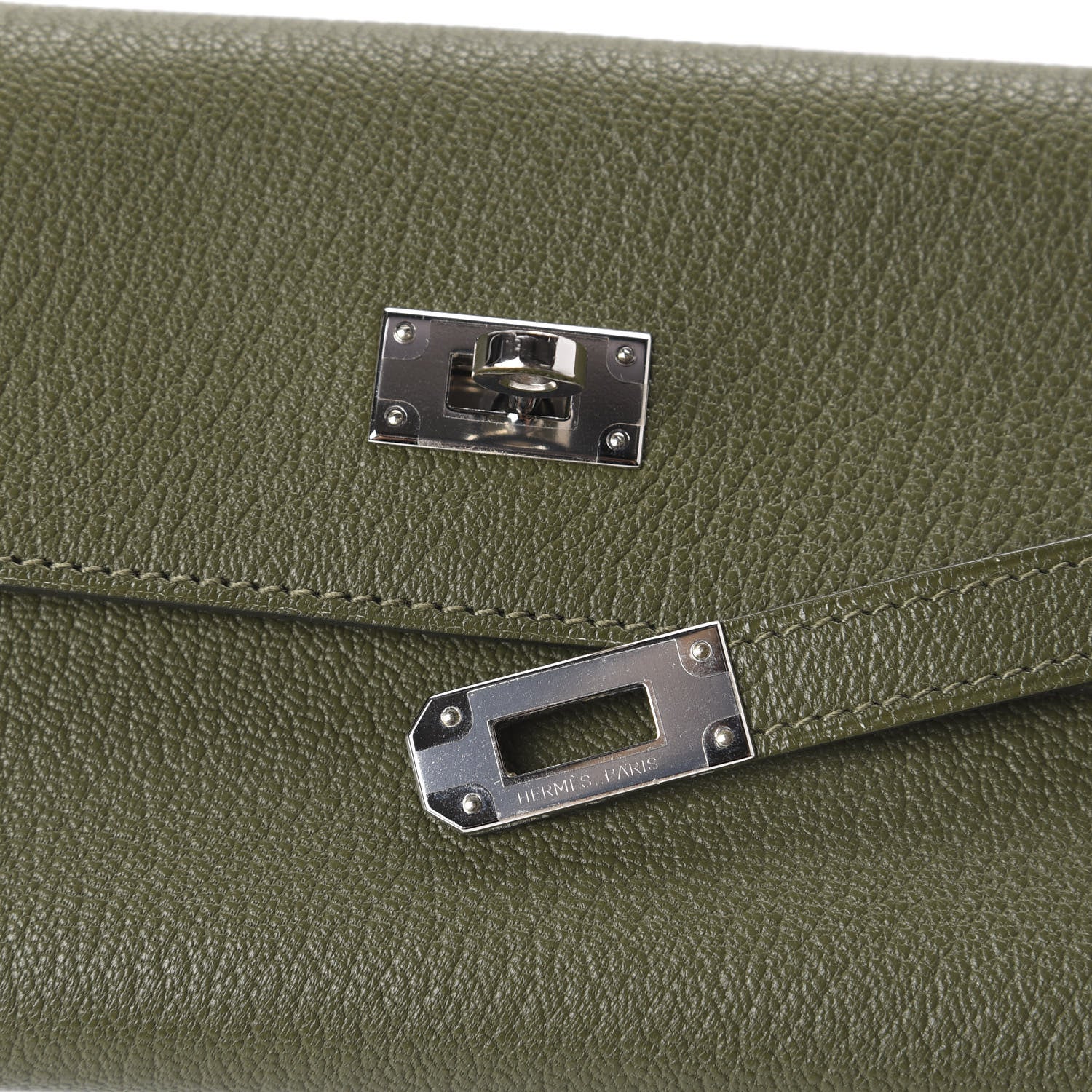 Hermes Chevre Mysore Medium Kelly Wallet Vert Veronese 15 of 16