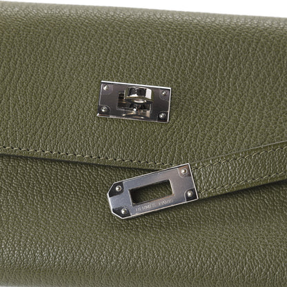 Hermes Chevre Mysore Medium Kelly Wallet Vert Veronese 15 of 16