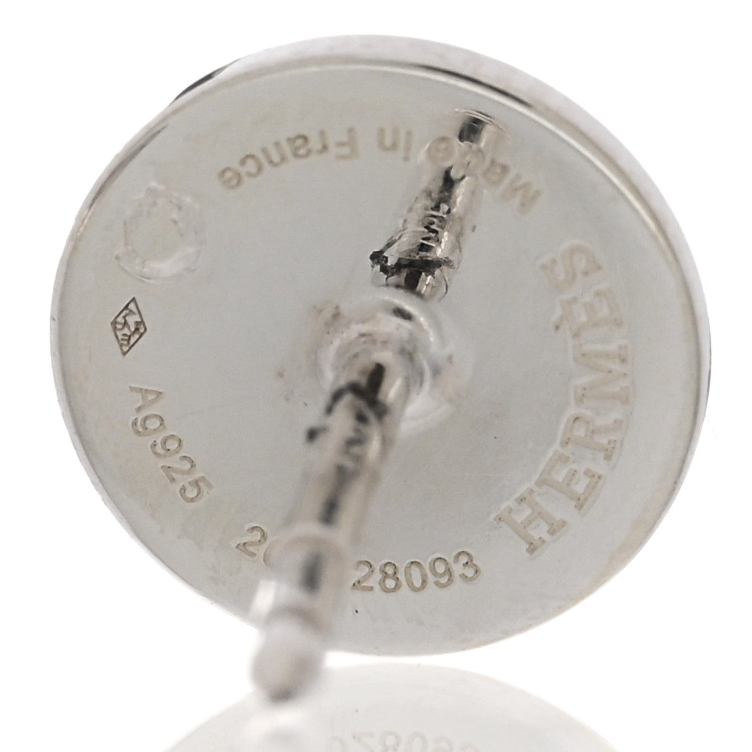 Hermes Sterling Silver TPM Ex-Libris Earrings 4 of 5