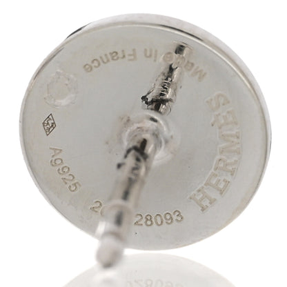 Hermes Sterling Silver TPM Ex-Libris Earrings 4 of 5