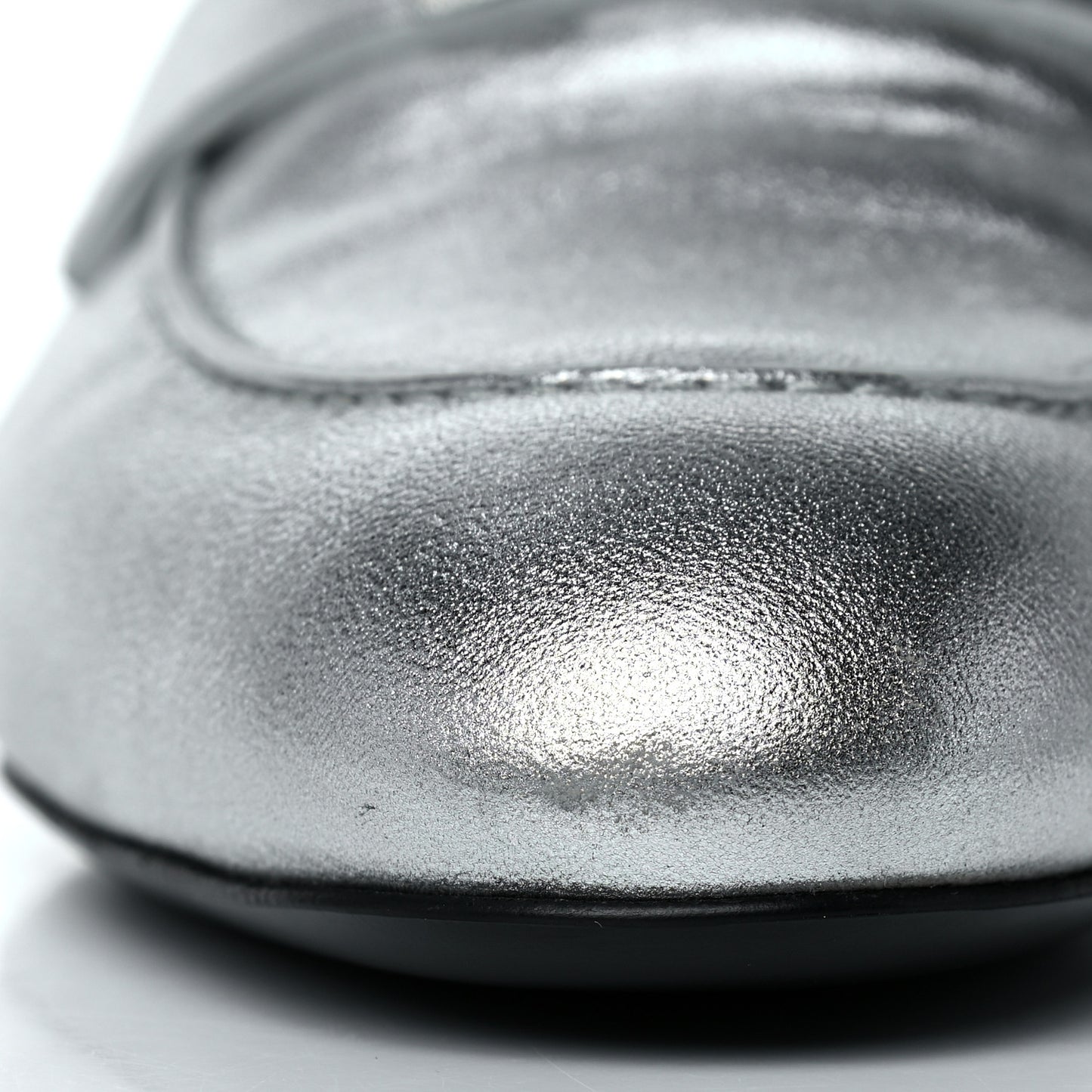 Metallic Nappa Trocadero Mule 37.5 Gris Argento