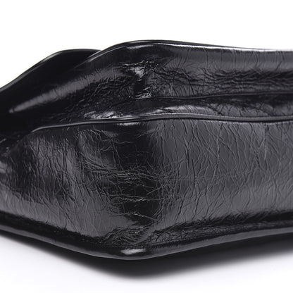 Saint Laurent Crinkled Calfskin Matelasse Monogram Large Niki Chain Satchel Black 9 of 11