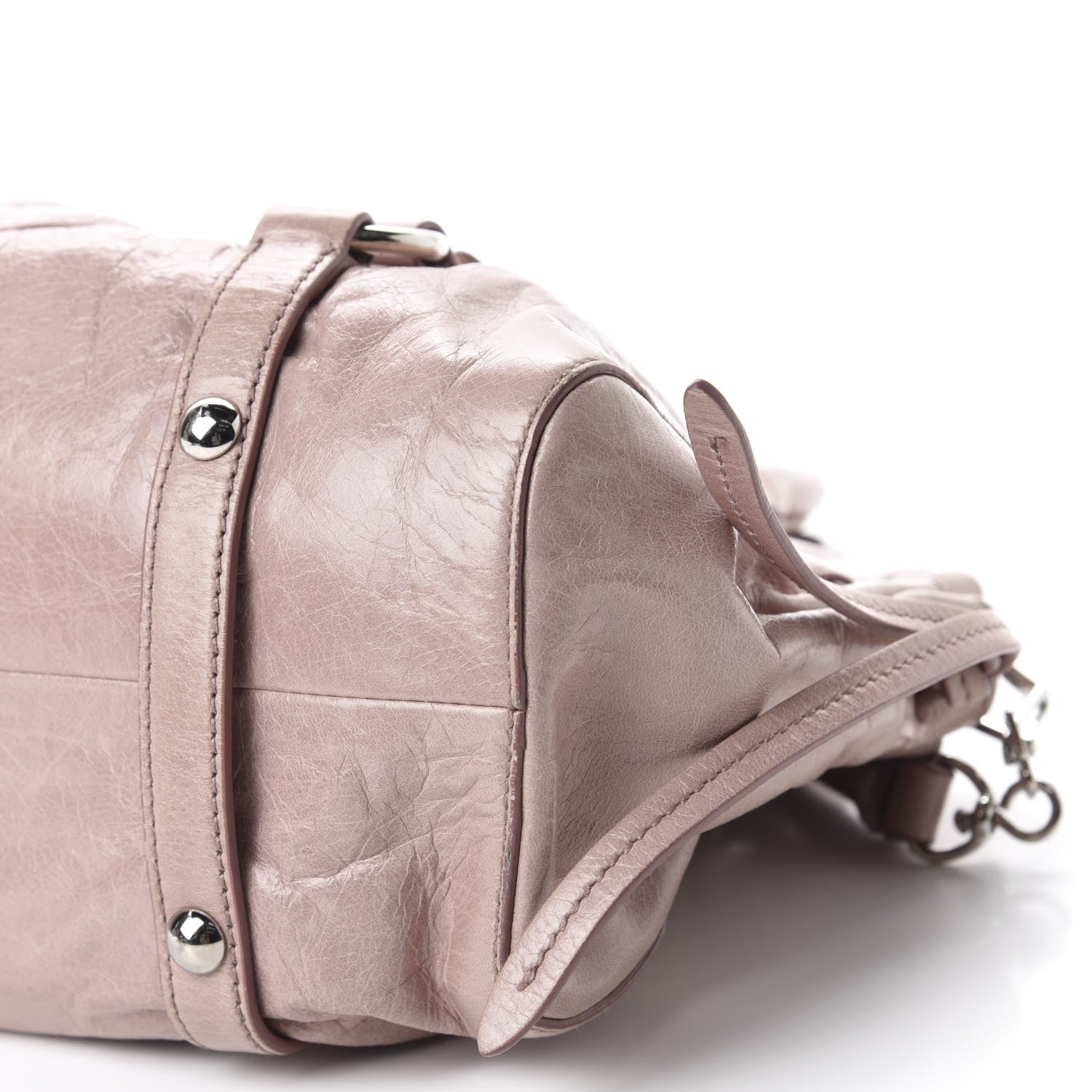 Miu Miu Vitello Shine Top Handle Satchel Mughetto 7 of 13
