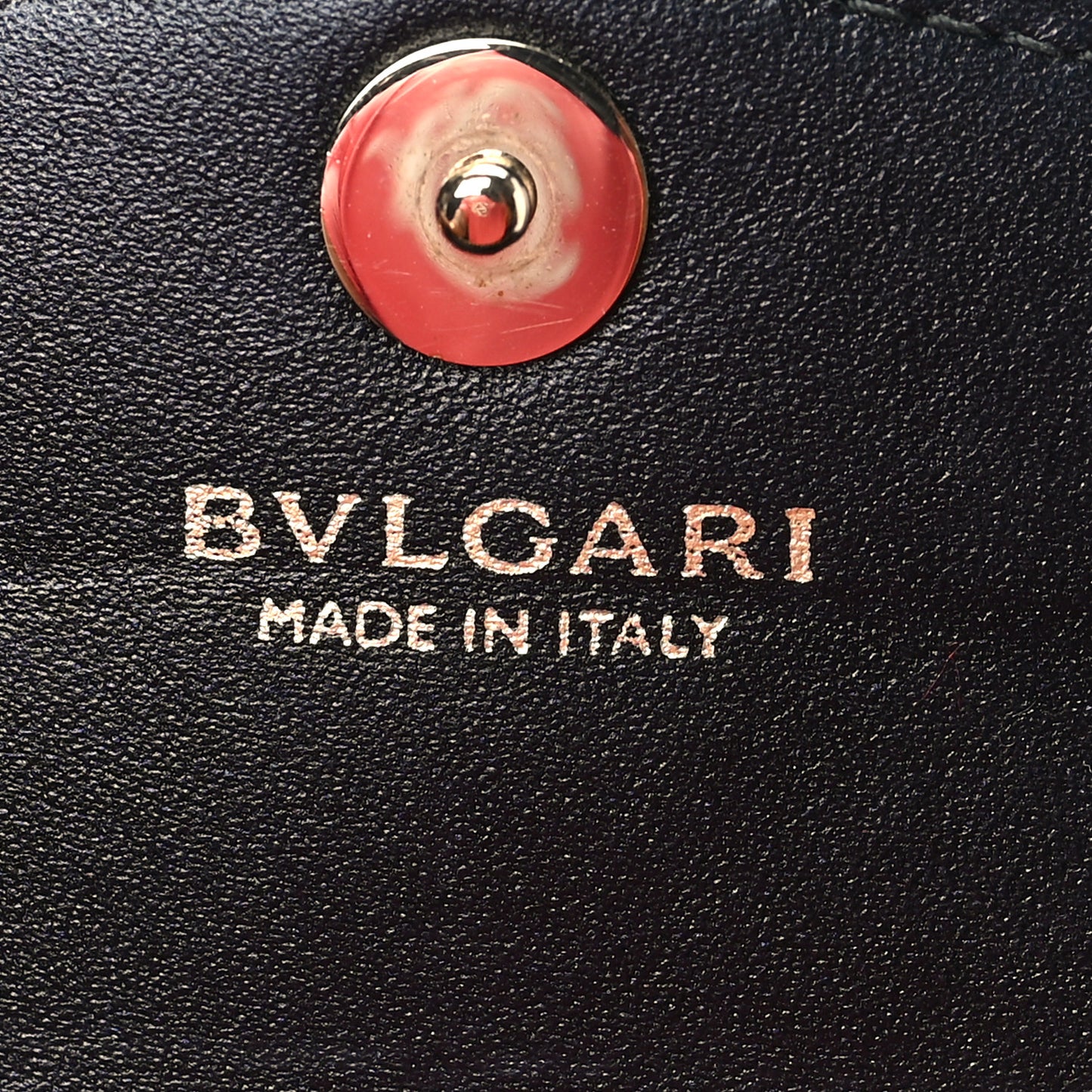 Metallic Calfskin Serpenti Forever Wallet Blue