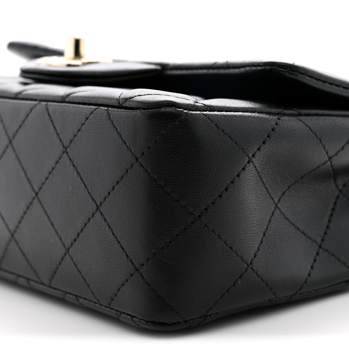 Chanel Lambskin Quilted Mini Rectangular Flap Black 10 of 11