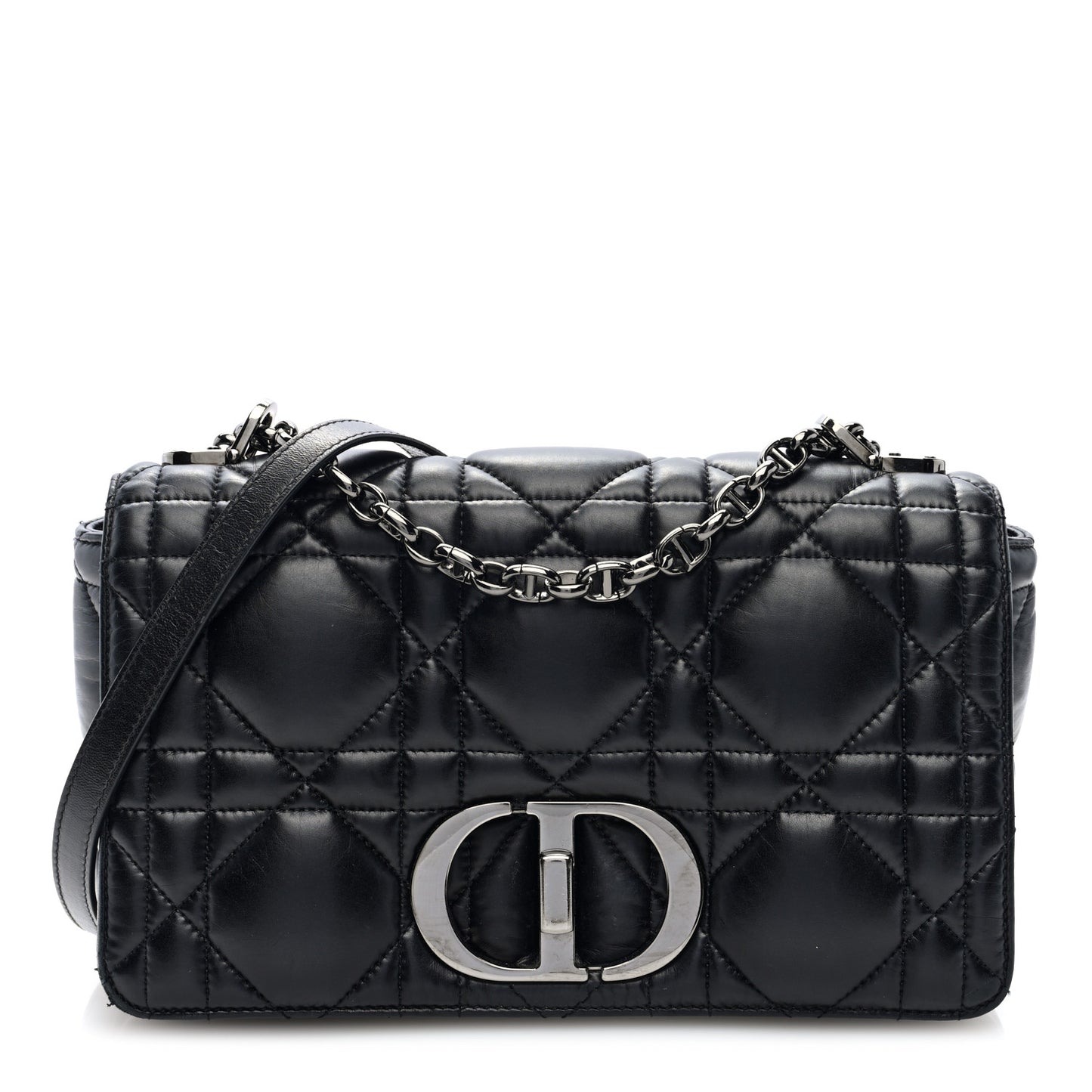 Calfskin Macrocannage Medium Caro Bag Black