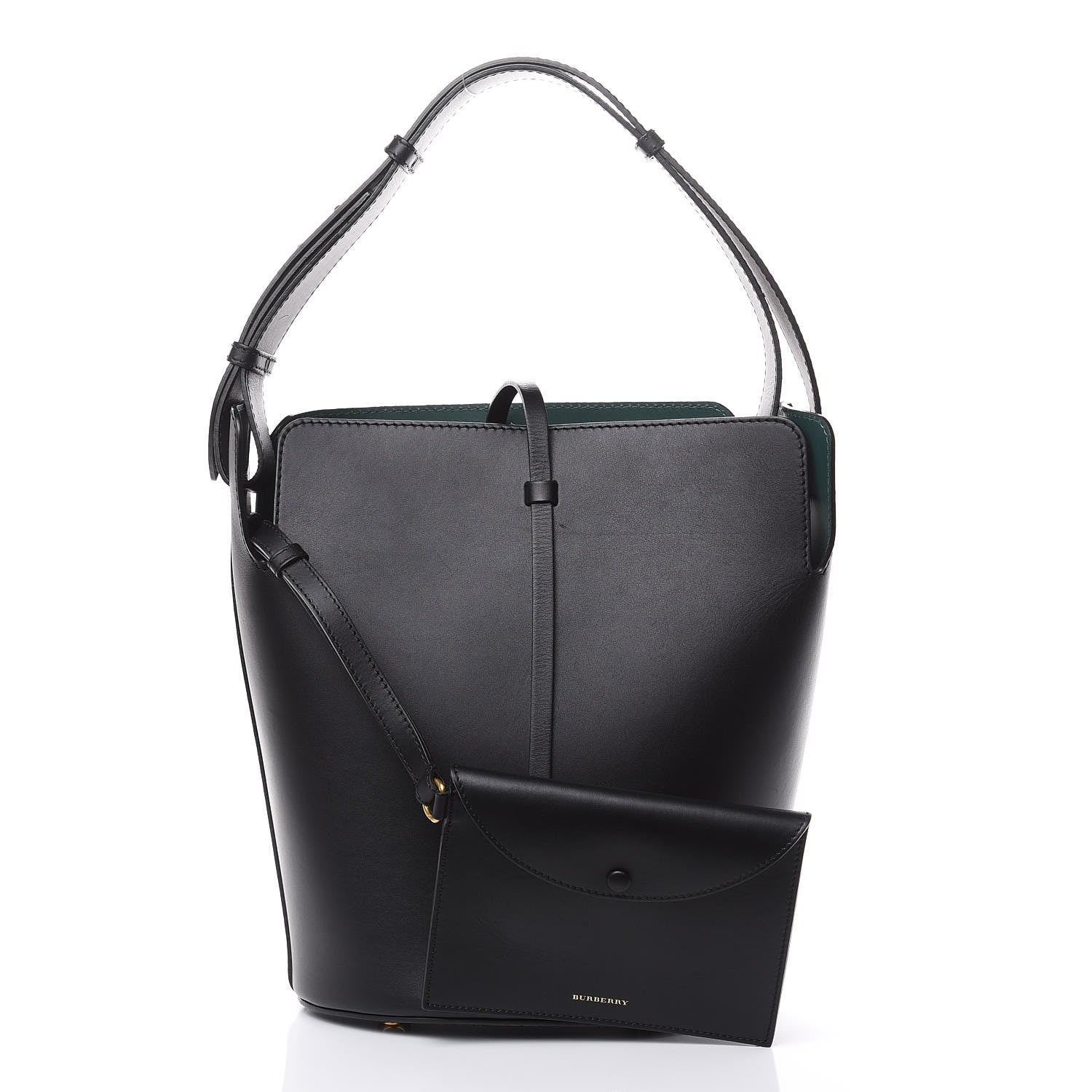 Burberry Supple Calfskin Medium Bucket Black 3 of 15