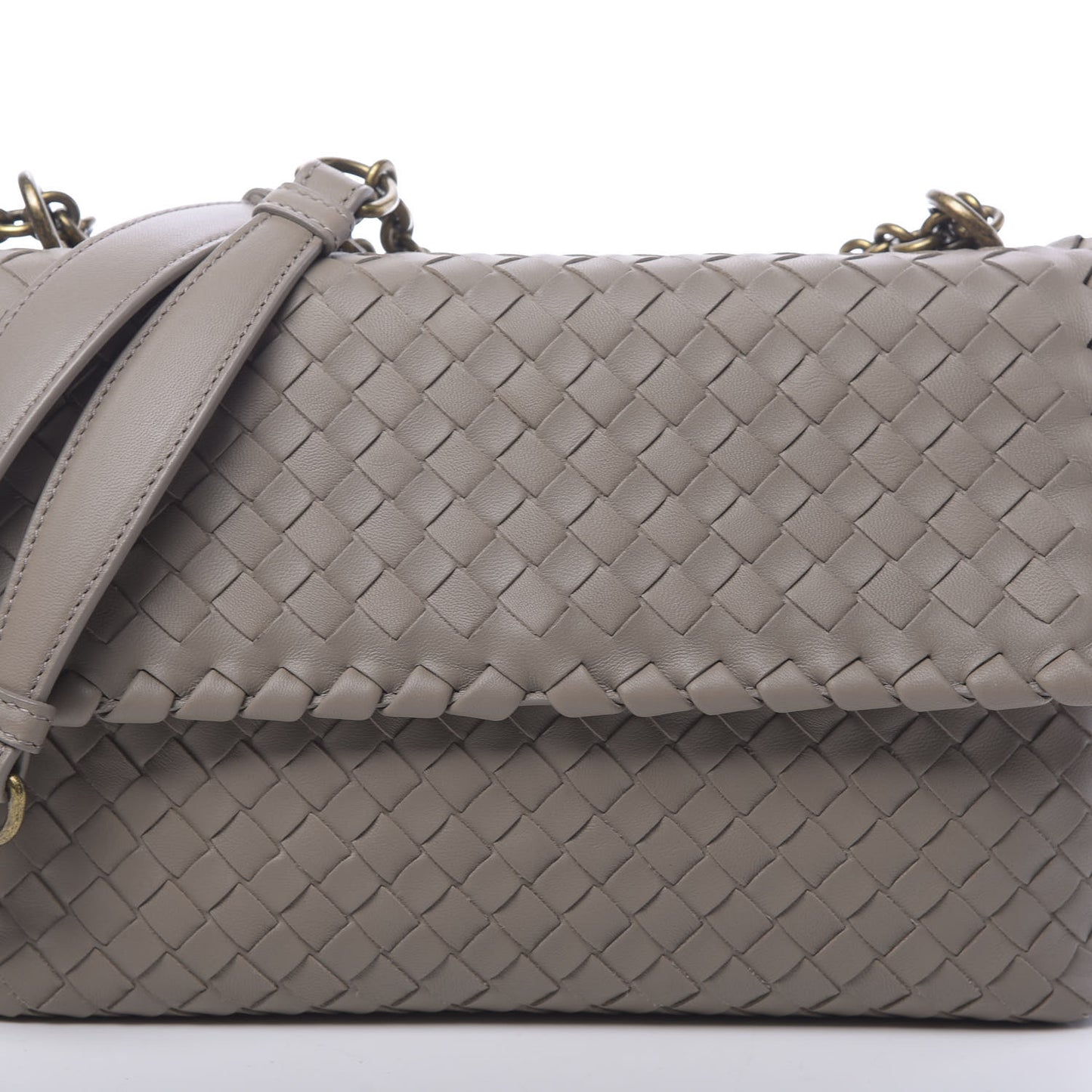 Nappa Intrecciato Small Olimpia Shoulder Bag Steel