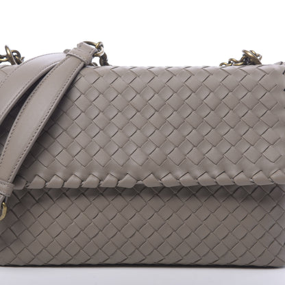 Bottega Veneta Nappa Intrecciato Small Olimpia Shoulder Bag Steel 9 of 9