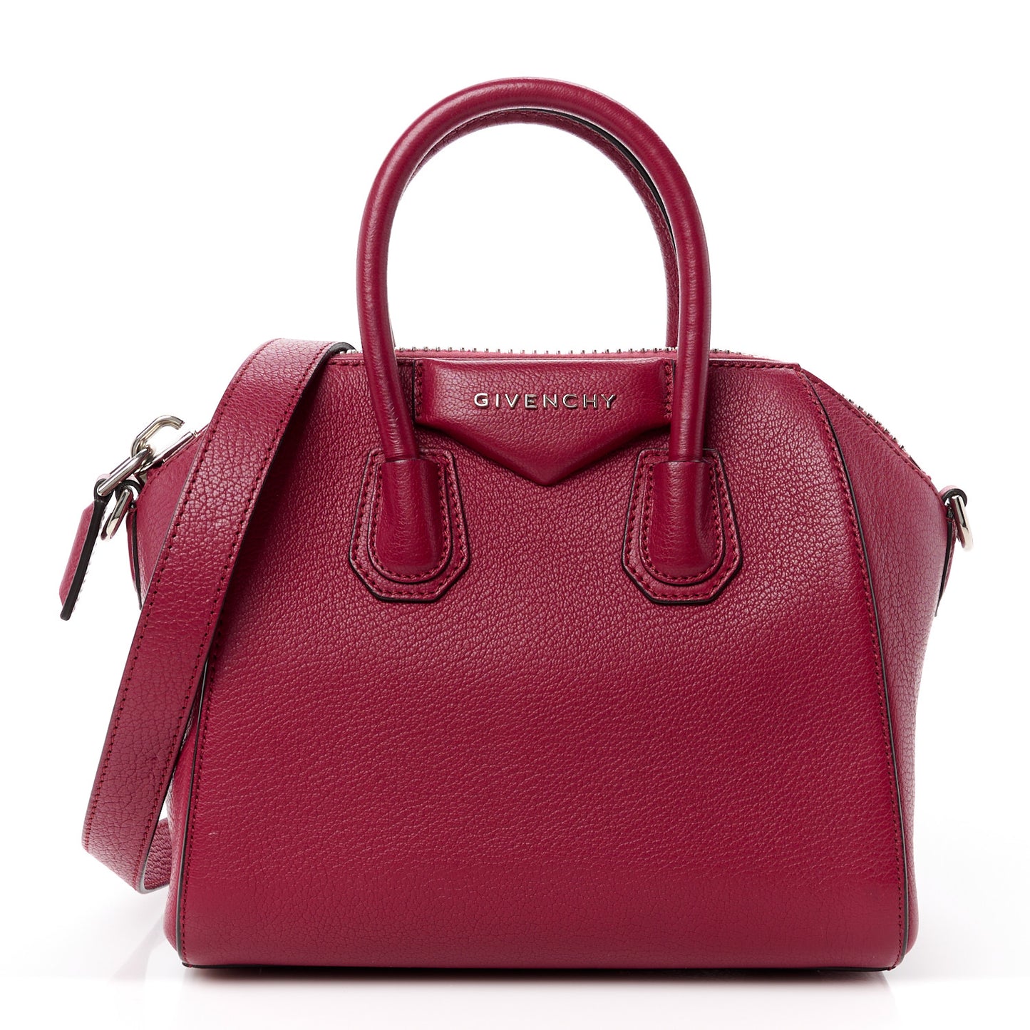 Sugar Goatskin Mini Antigona Fig Pink