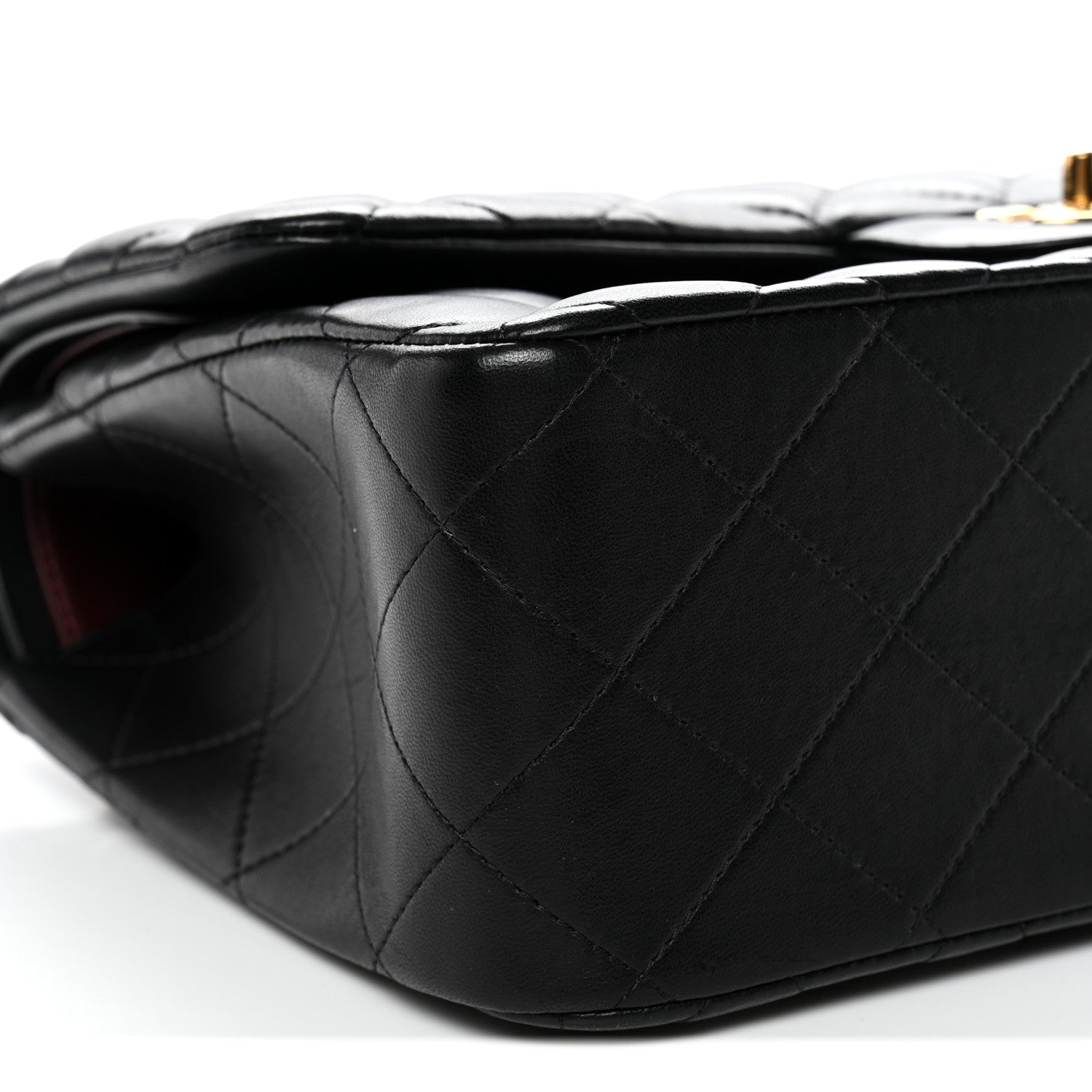 Chanel Lambskin Quilted Jumbo Double Flap Black 9 of 10