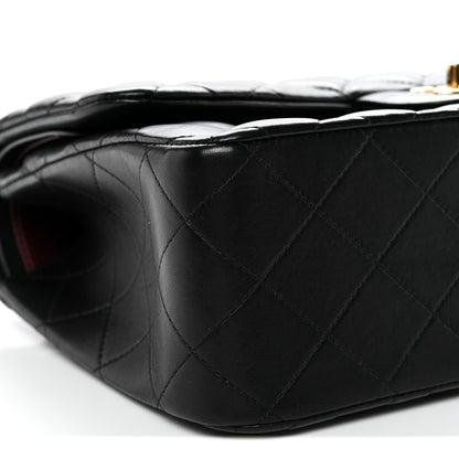 Chanel Lambskin Quilted Jumbo Double Flap Black 9 of 10