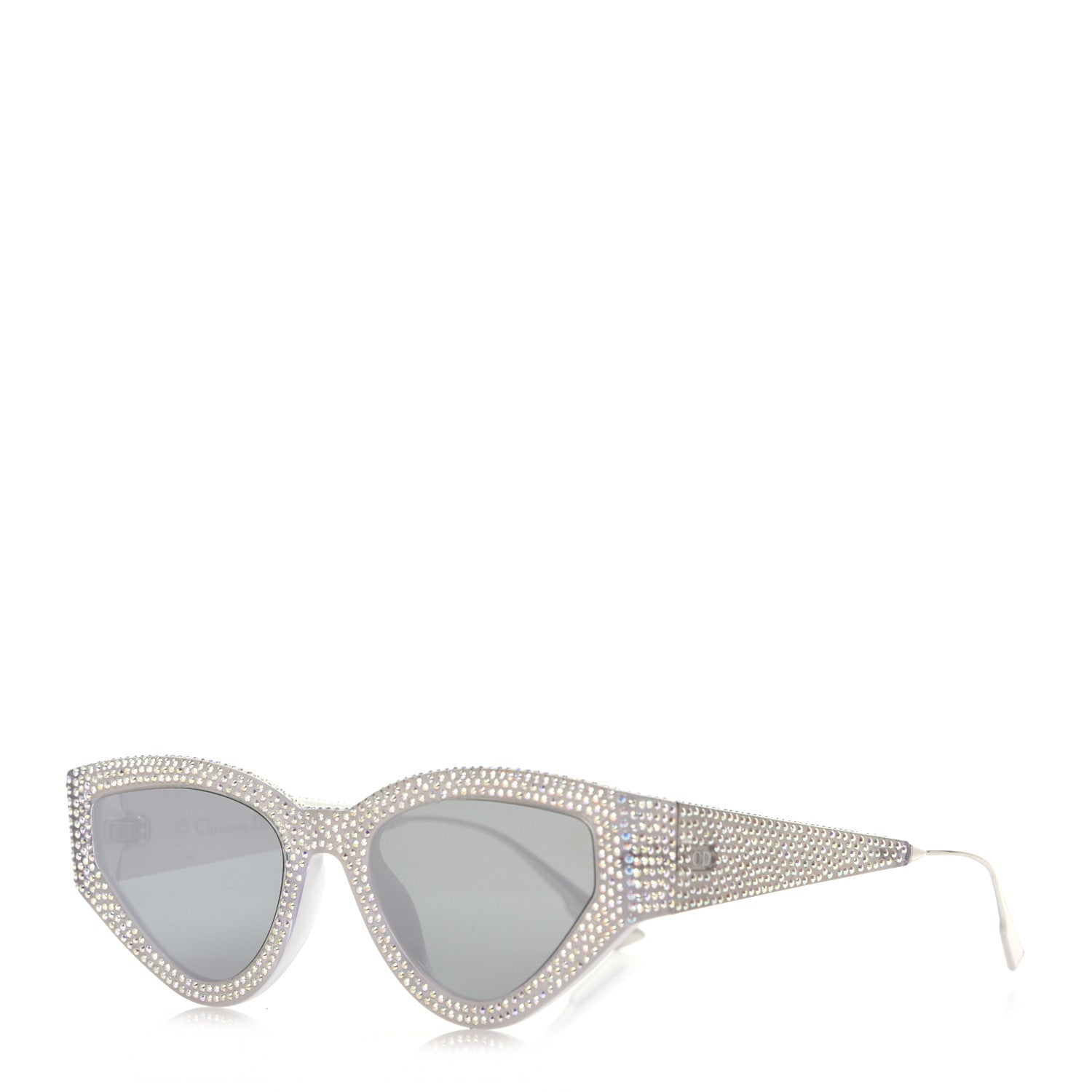 Christian Dior Acetate Crystal CatStyleDior1S Sunglasses Silver 1 of 9