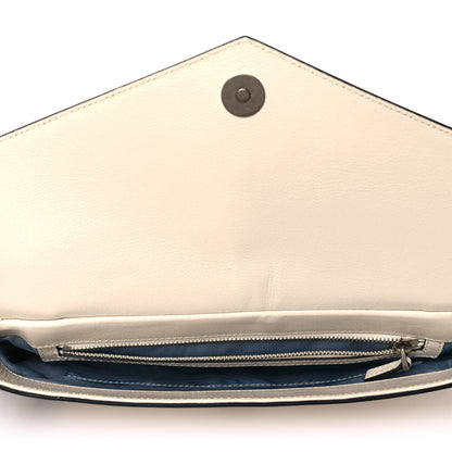 Gucci Calfskin Diagonal GG Medium Thiara Double Envelope Shoulder Bag Black White 8 of 11