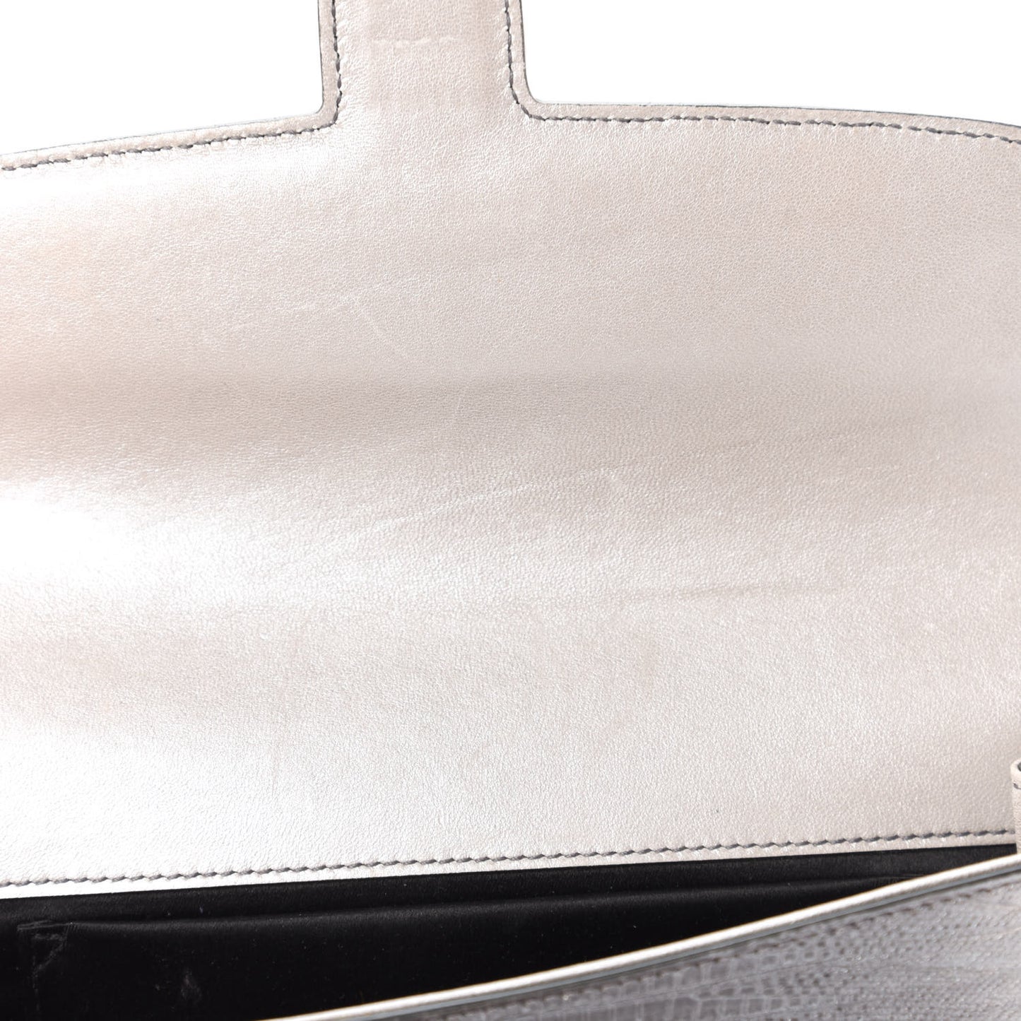 Ombre Lizard Muse Clutch Silver