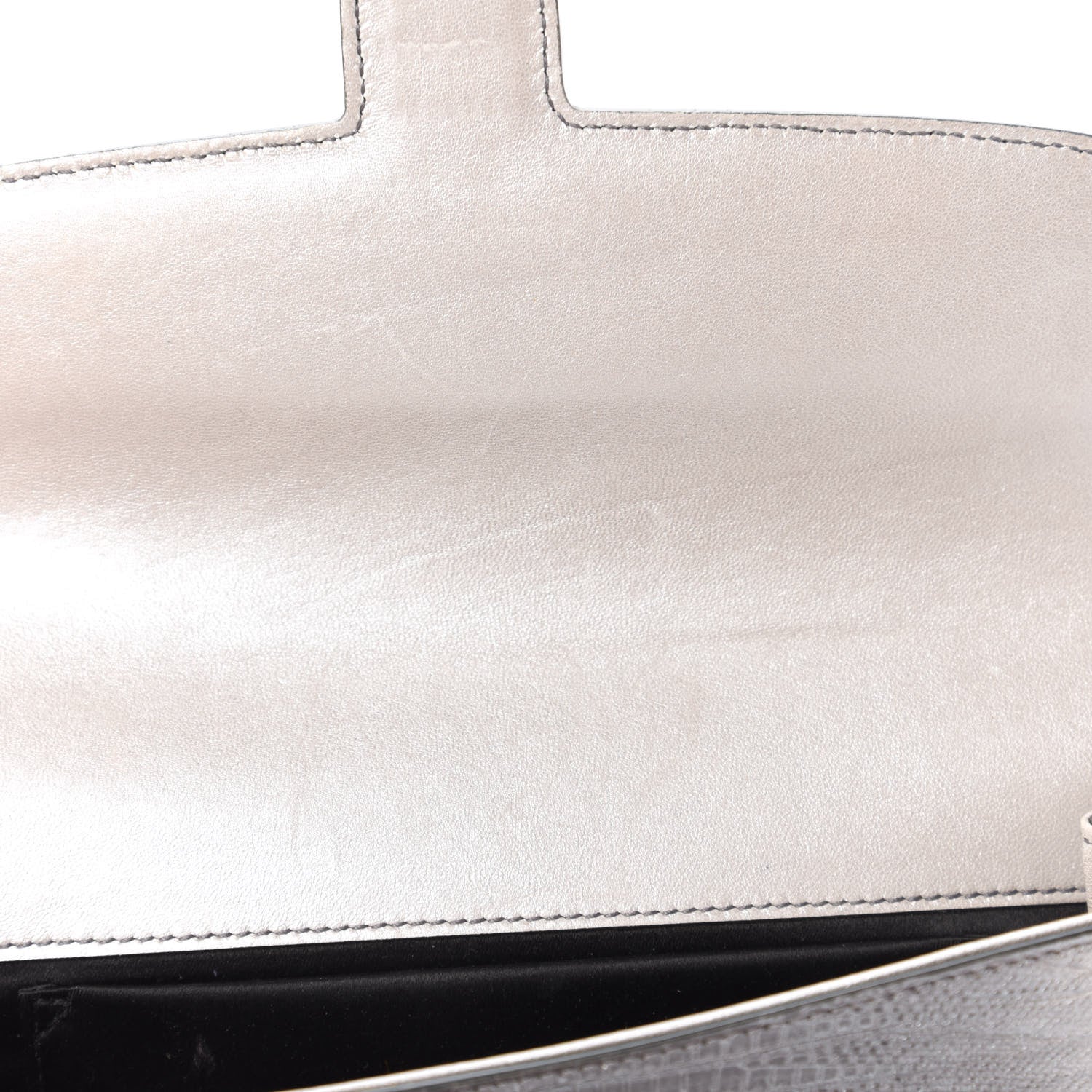 Saint Laurent Ombre Lizard Muse Clutch Silver 10 of 10