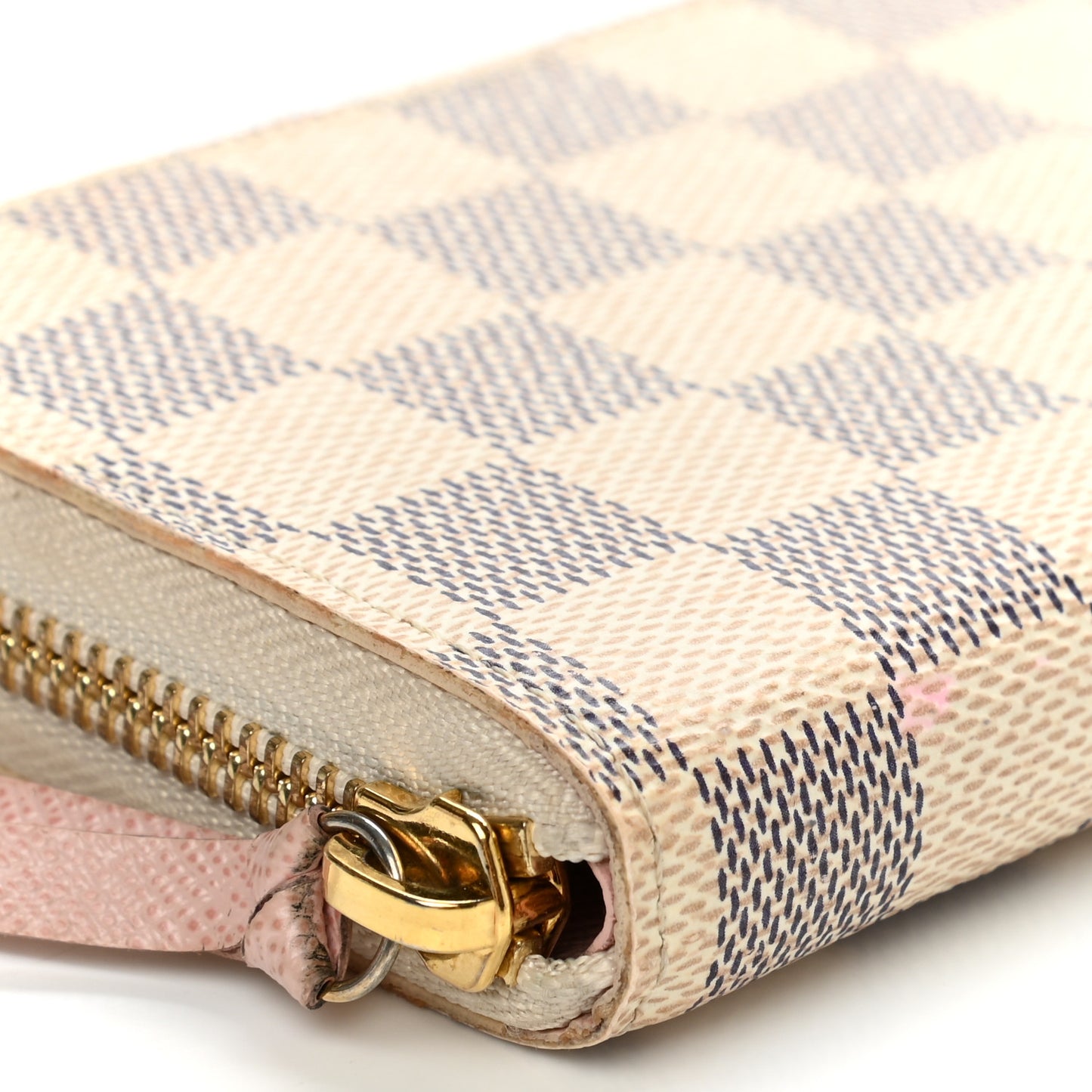 Damier Azur Clemence Wallet Rose Ballerine
