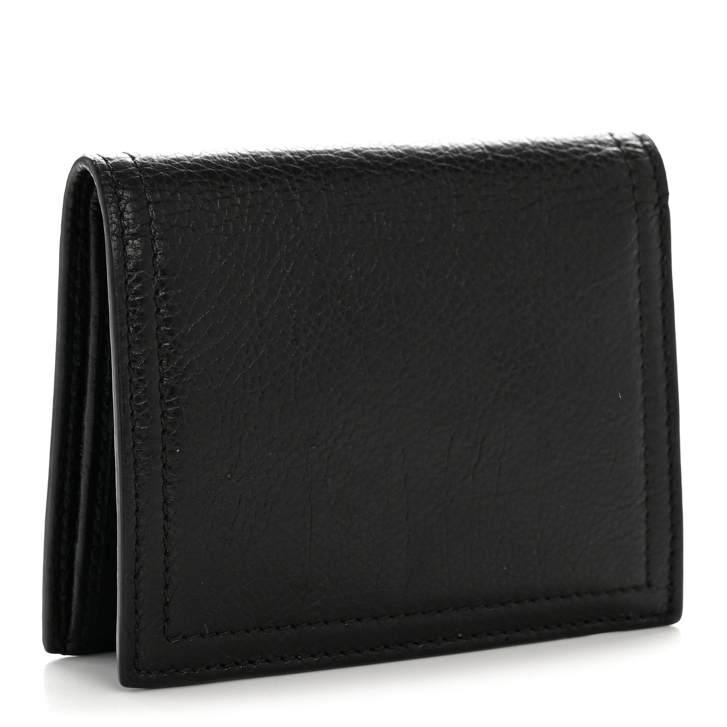 Prada Glace Calfskin City Calfskin Etiquette Compact Wallet Black Astrale 3 of 9