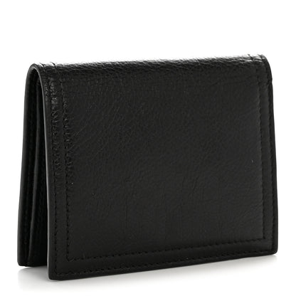 Prada Glace Calfskin City Calfskin Etiquette Compact Wallet Black Astrale 3 of 9