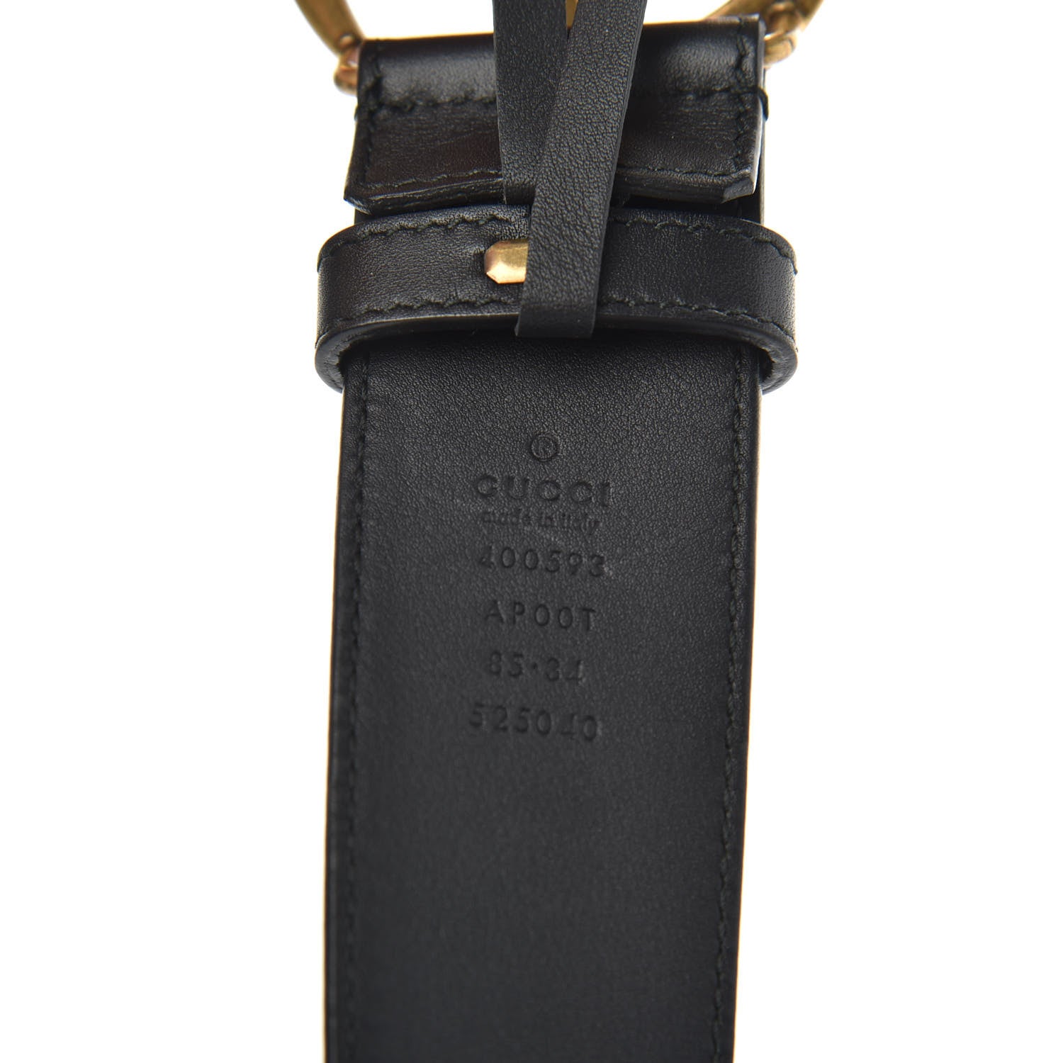Gucci Calfskin Double G 40mm Belt 85 34 Black 3 of 6