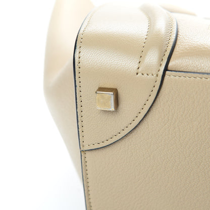 Celine Drummed Calfskin Mini Bi-Color Luggage Navy Dune 15 of 17