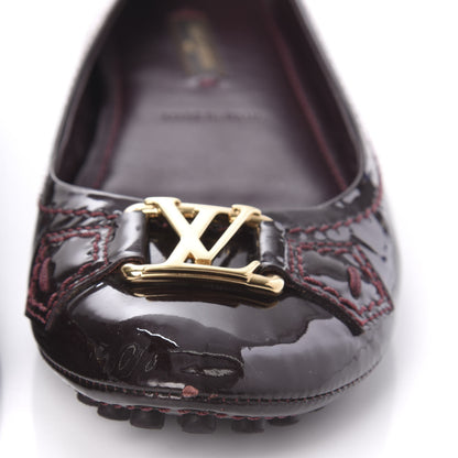 Louis Vuitton Patent Calf Oxford Ballerina Flats 34.5 Amarante 10 of 10