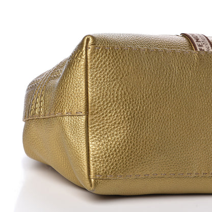 Fendi Calfskin Romano Selleria Small Villa Borghese Tote Gold 9 of 10