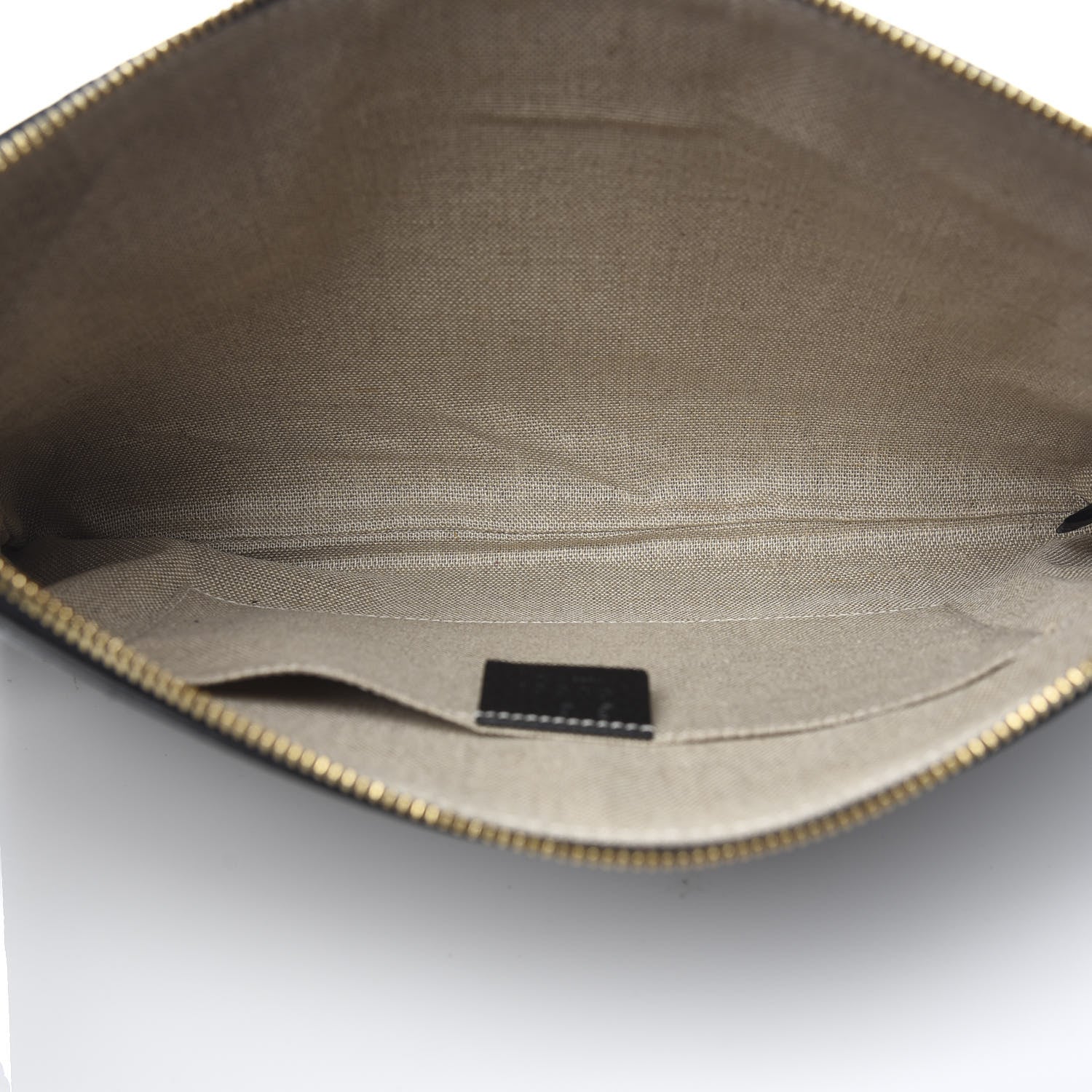 Gucci Pebbled Calfskin Large Bamboo Clutch Black 5 of 9