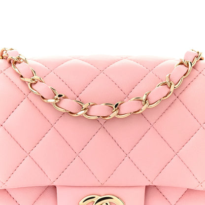Chanel Lambskin Quilted Mini Square Flap Light Pink 8 of 11