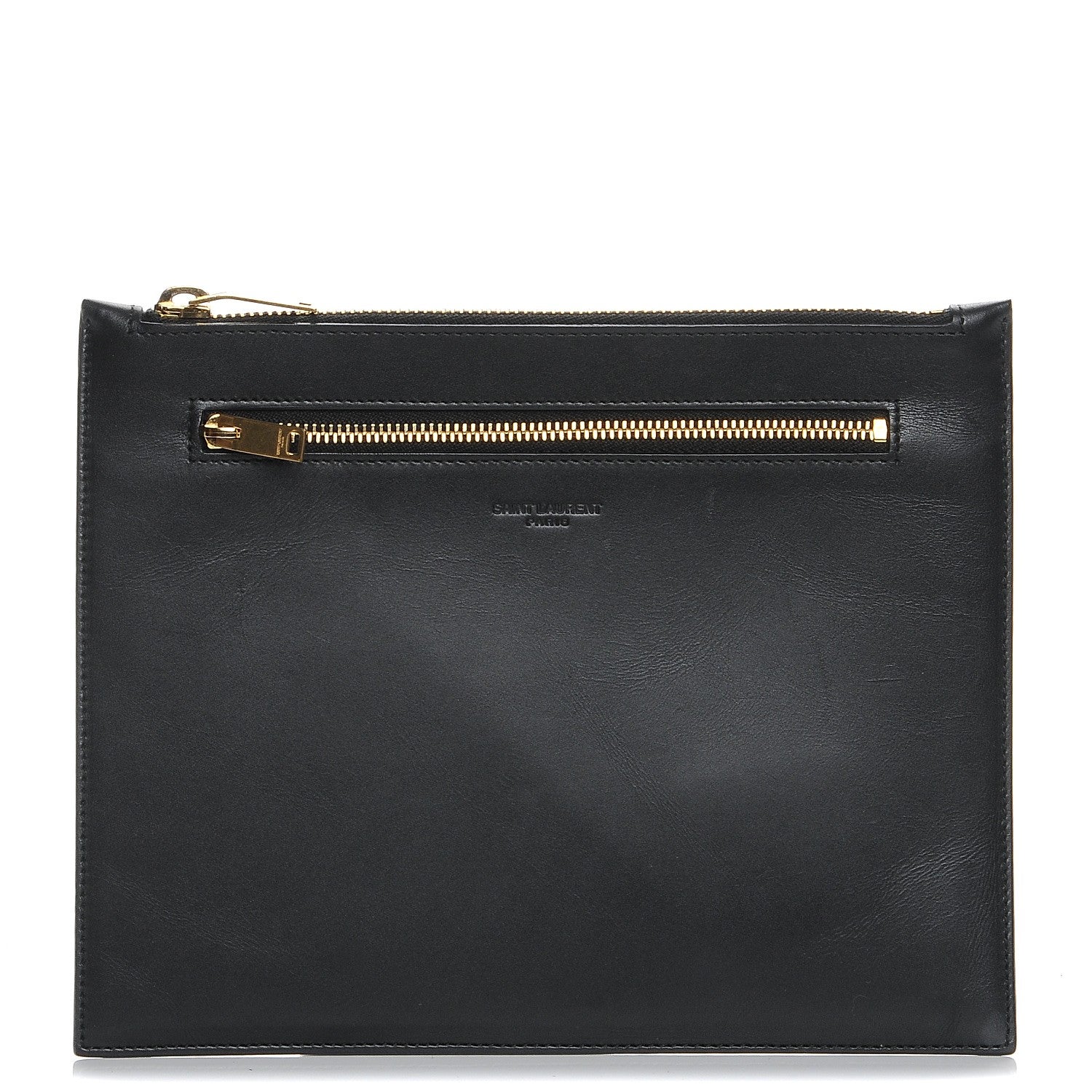 Saint Laurent Lambskin Zip Pouch Black 1 of 7