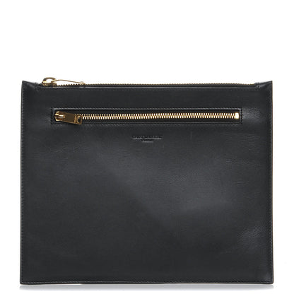 Saint Laurent Lambskin Zip Pouch Black 1 of 7