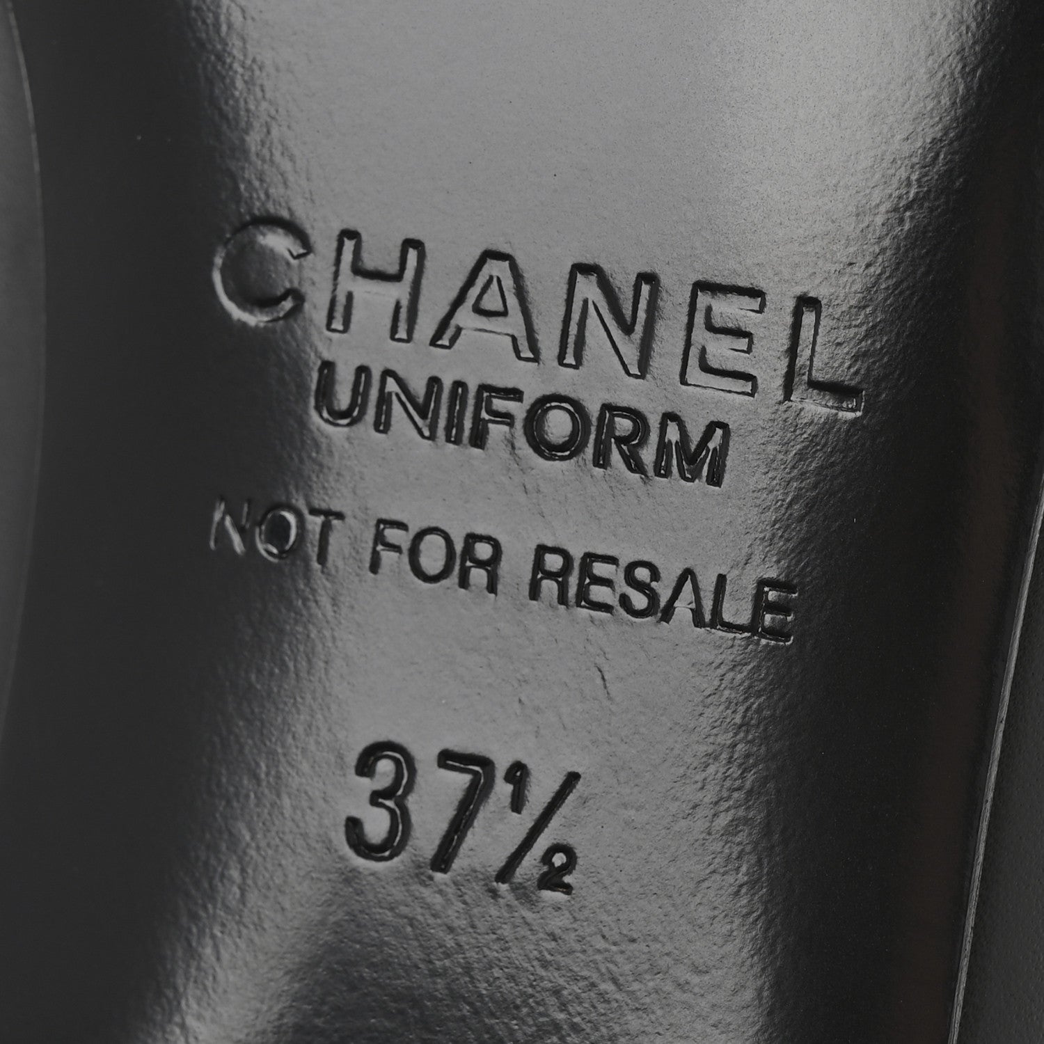 Chanel Lambskin Cap Toe CC Uniform Pumps 37.5 Black 7 of 10